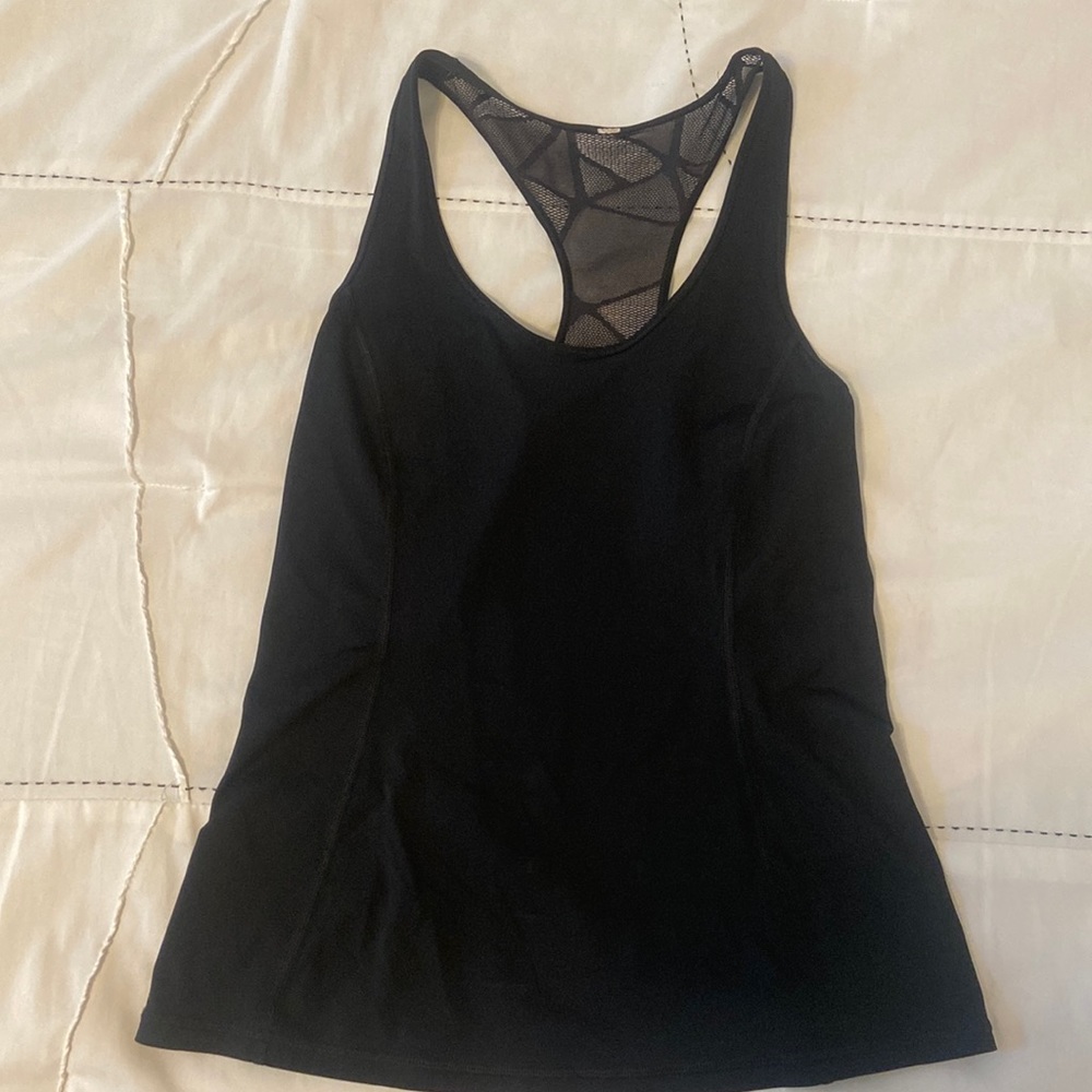 Lululemon black tank top mesh